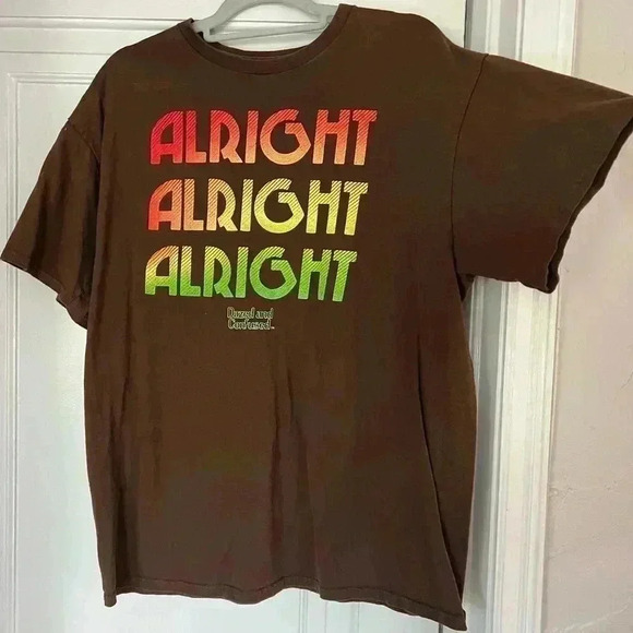 DAZED AND CONFUSED ALRIGHT Officially Licensed Men's Graphic Tee Shirt XL - Picture 1 of 6